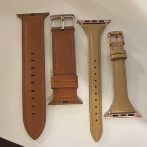 Brown and Tan Leather Watch Bands